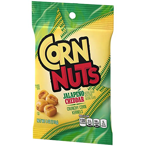 Corn Nuts Jalapeno Cheddar Crunchy Corn Kernels (4 oz Bags, Pack of 12)