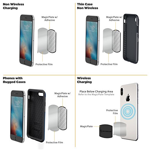 Scosche MAGVM2B Magnetic Cell Phone Holder Mount For Car - Universal With All Devices - Car Phone Air Vent Mount