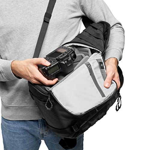 Lowepro ProTactic BP 300 AW II Mirrorless and DSLR Backpack - with QuickShelf Divider System - Camera Gear to Personal belongings - for Mirrorless Like Sony Apha9 - LP37265-PWW