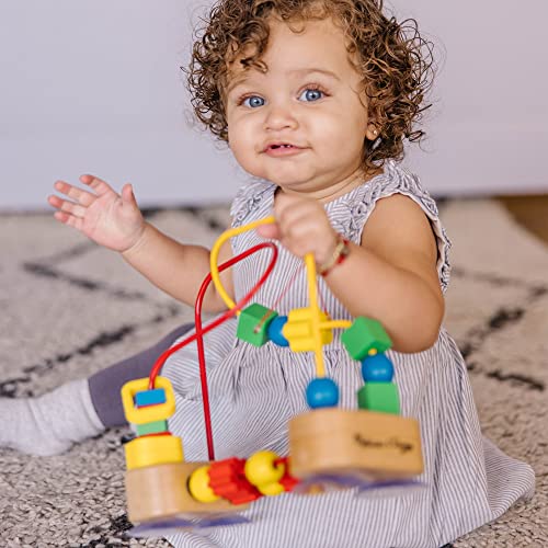 Melissa and Doug First Bead Maze - Wooden Educational Toy for Floor, High Chair, or Table - Infant Maze Toy, Bead Maze Toys For Toddlers And Babies 4.2 x 7 x 8.6 inches ; 1.3 pounds