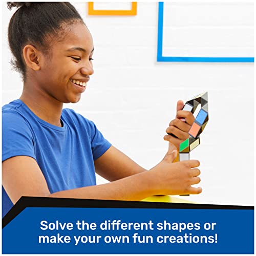 Rubik’s Twist, Colorful 3D Puzzle Classic Brain Teaser Retro Fidget Toy Bend and Twist Into Shapes Objects Animals, for Adults and Kids Ages 8 and up