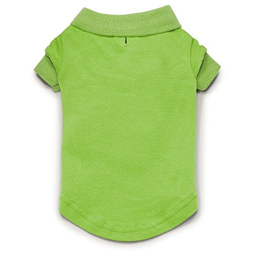 Zack and Zoey Cotton Polo Shirt for Dogs, 12' Small, Parrot Green