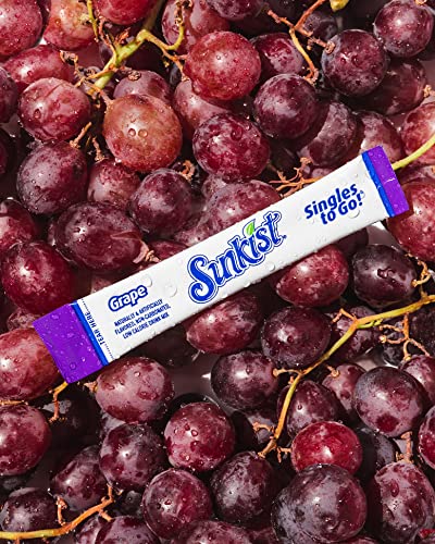 Sunkist Soda Variety Pack, Singles To Go Orange, Strawberry, Grape and Peach (30 Total Sticks)