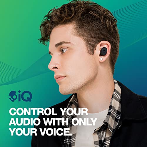 Skullcandy Grind True Wireless In-Ear Bluetooth Earbuds Compatible with iPhone and Android / Charging Case and Microphone / Great for Gym, Sports, and Gaming, IP55 Water Dust Resistant - Blue/Green