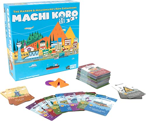 Pandasaurus Games Machi Koro The EXPANSIONS | City Building Strategy Board Game | Fast-Paced Dice Rolling Game for Adults and Kids | Ages 10+ | 2-5 Players | Average Playtime 30-45 Minutes | Made