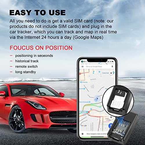 GPS Tracker for Vehicle,Magnetic Mini GPS Tracker Locator Real Time, No Subscription,Anti-Theft Micro GPS Tracking Device with Free App for Cars, Kids, Elderly, Wallet, Luggage