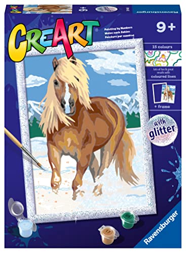 Ravensburger CreArt The Royal Horse Paint by Numbers Kit for Kids - Painting Arts and Crafts for Ages 9 and Up