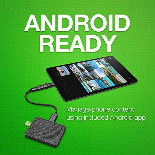 Seagate Ultra Touch SSD, 500 GB, Portable External SSD, 2.5', USB 3.0, PC and Mac, White, 4 mo Adobe Creative Cloud Photography Plan and Three-yr Rescue Services (STJW1000400)