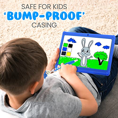 Pyle Kids Tablet with Stylus Pen, 7 Inch Android Tablet with 1080p HD Display, Dual Camera, WiFi Compatibility, Quad-Core Processor, 1GB RAM, 8GB Storage, Kid Proof Cover