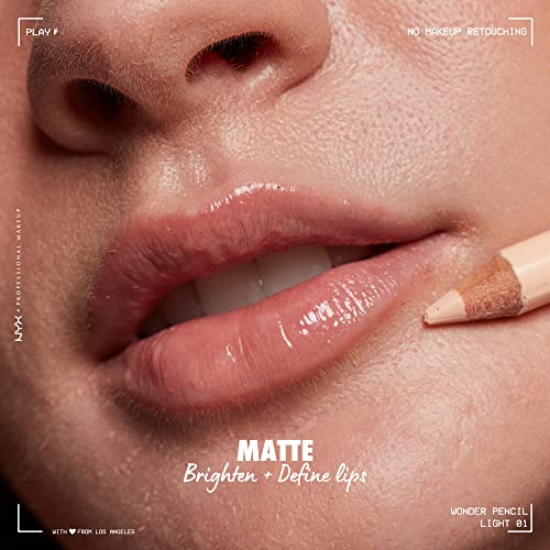 NYX PROFESSIONAL MAKEUP Wonder Pencil, Multi-Use Micro Highlighter and Concealer Stick - Light