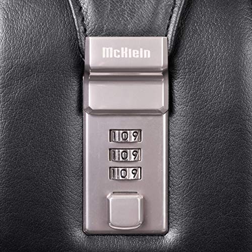 McKlein, V Series, Morgan, Top Grain Cowhide Leather, 17' Leather Litigator Briefcase, Black (83345)