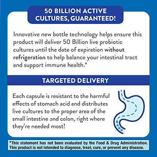 Nature’s Way Fortify Daily Probiotic, 50 Billion Live Cultures, 10 Strains, 30 Count