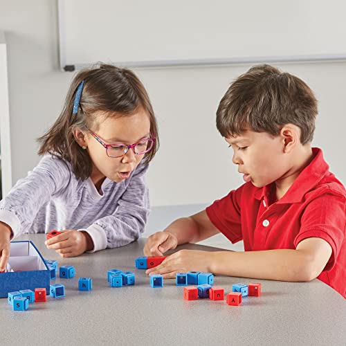 hand2mind Reading Rods Alphabet and CVC Words, Word Building Activities, Letter Blocks, CVC Words for Kindergarten, Spelling Toys, Reading Tools for Kids, Science of Reading Manipulatives