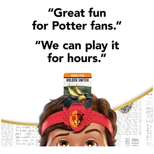 Spin Master Games Hedbanz, Harry Potter Wizarding World Family Board Game Gift Toy Merchandise Books Movies Card Game House Headbands, for Adults and Kids Ages 6 and up