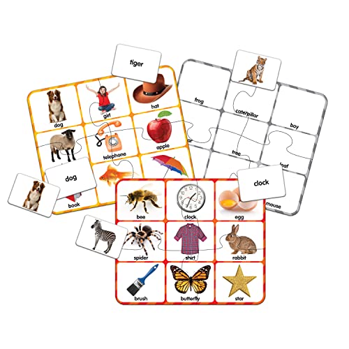 The Learning Journey: Match It! Bingo - Picture Word - Reading Game for Preschool and Kindergarten 36 Picture Word Cards, 9.5' H x 8' W x 0.1' D