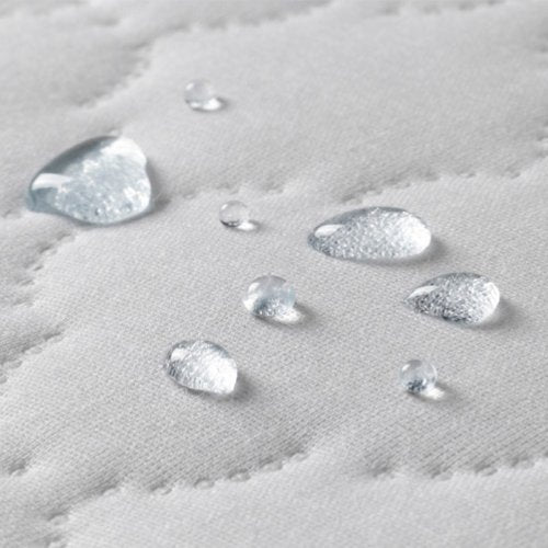 Sealy Stain Protection Waterproof Fitted Toddler Bed and Baby Crib Mattress Pad Cover Protector, Noiseless, Machine Washable and Dryer Friendly 52' x 28' - White