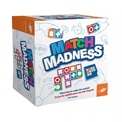 FoxMind Games: Match Madness, A Pattern Matching Puzzle Game, Think Fast to Make the Match, Develop Rapid Problem-Solving Abilities, Fine Motor Skills, Play with up to 4 Players, For Ages 7 and up