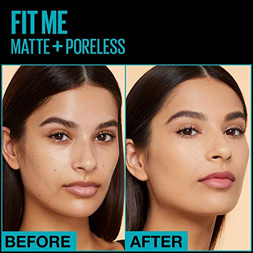 Maybelline Fit Me Matte + Poreless Liquid Oil-Free Foundation Makeup, True Beige, 1 fl