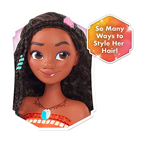 Disney Princess Moana Stying Head, 14-pieces, by Just Play