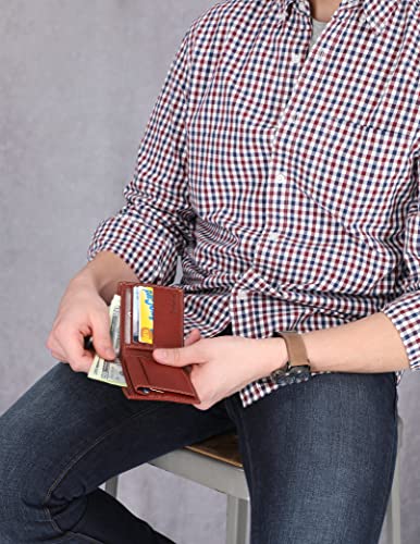 Timberland Men's Genuine Leather RFID Blocking Passcase Security Wallet, Brown, One Size