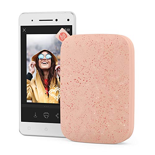 HP Sprocket Portable 2x3' Instant Photo Printer (Blush) Print Pictures on Zink Sticky-Backed Paper from your iOS and Android Device.
