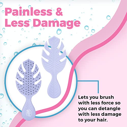 Wet Brush Go Green Mini Detangler, Purple - Detangling Travel Hair Brush - Ultra-Soft IntelliFlex Bristles Glide Through Tangles and Gently Loosens Knots While Minimizing Pain, Split Ends and Breakage