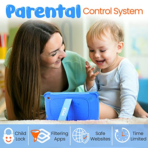 Kids Tablet with Stylus Pen, 7 Inch Android Tablet with 1080p HD Display, Dual Camera, WiFi Compatibility, Quad-Core Processor, 1GB RAM, 8GB Storage, Kid Proof Cover