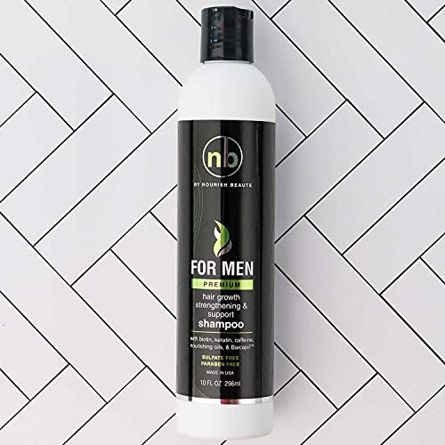 Nourish Beaute Hair Regrowth Shampoo for Men, Sulfate-Free Anti Hair Loss Shampoo, Vitamins Hair Growth Support Shampoo, Premium