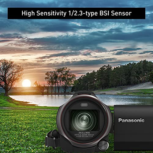 Panasonic Full HD Video Camera Camcorder, 20X Optical Zoom, 1/2.3 Inch BSI Sensor, HDR Capture, Wi-Fi Smartphone HC-V785 (Black)