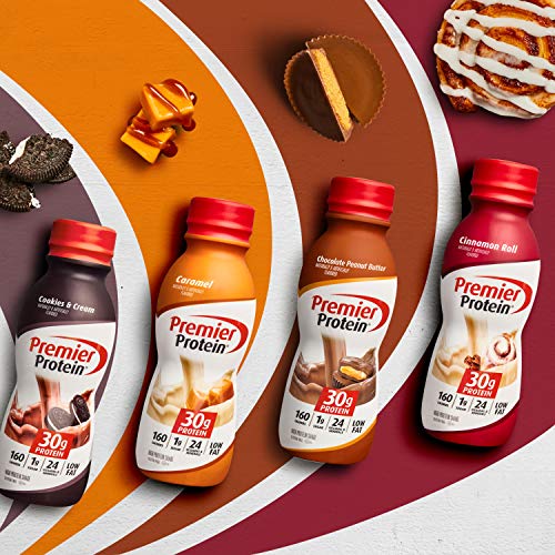 Premier Protein Shake, Chocolate Peanut Butter, 30g Protein, 1g Sugar, 24 Vitamins and Minerals, Nutrients to Support Immune Health, 11.5 Fl Oz, Pack of 12