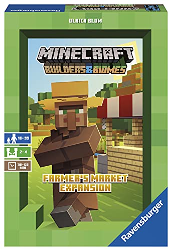 Ravensburger Minecraft: Builders and Biomes - Farmer's Market Expansion Strategy Board Game Ages 10 and Up - Amazon Exclusive