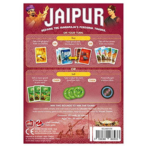 Jaipur Board Game (New Edition) | Strategy Game for Adults and Kids | Trading, Fun Tactical Game | Ages 10 and up | 2 Players | Average Playtime 30 Minutes | Made by Space Cowboys