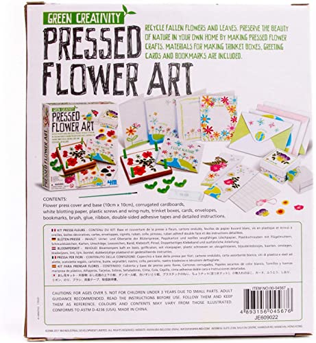 4M Green Creativity Pressed Flower Art Kit, Recycle Flowers Art and Crafts DIY Kit, For Boys and Girls Ages 5+