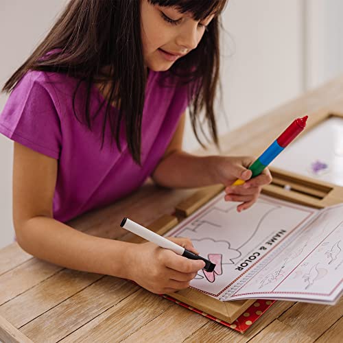 Melissa and Doug Natural Play: Play, Draw, Create Reusable Drawing and Magnet Kit – Dinosaurs (41 Magnets, 5 Dry-Erase Markers)