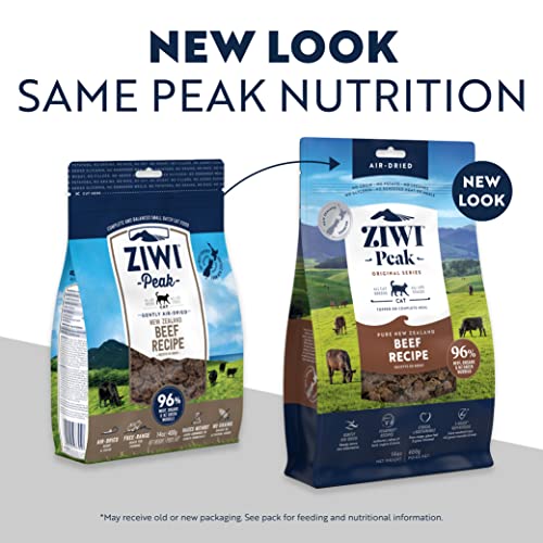 ZIWI Peak Air-Dried Cat Food – All Natural, High Protein, Grain Free and Limited Ingredient with Superfoods (Beef, 14 oz)