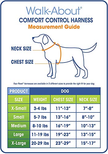 Four Paws Comfort Control Dog Harness Red Extra Small