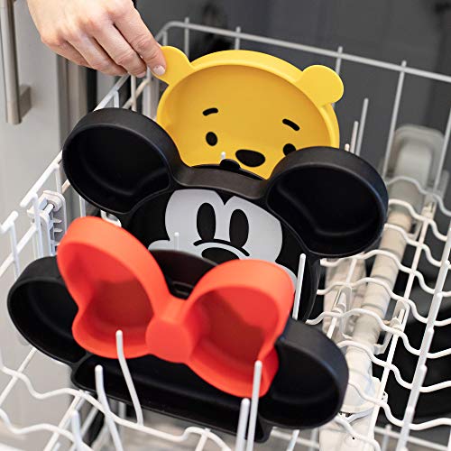 Bumkins Disney Silicone Grip Dish, Suction Plate, Divided Plate, Baby Toddler Plate, BPA Free, Microwave and Dishwasher Safe - Winnie The Pooh