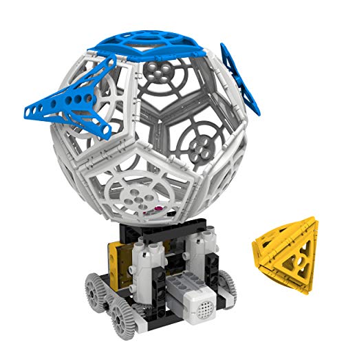 Thames and Kosmos Robotics: Smart Machines - Super Sphere STEM Experiment Kit | Build and Program a 9-inch Robotic Sphere + 6 Other Robot Models | Basic Coding | Color Manual | Requires Tablet, Smartphone