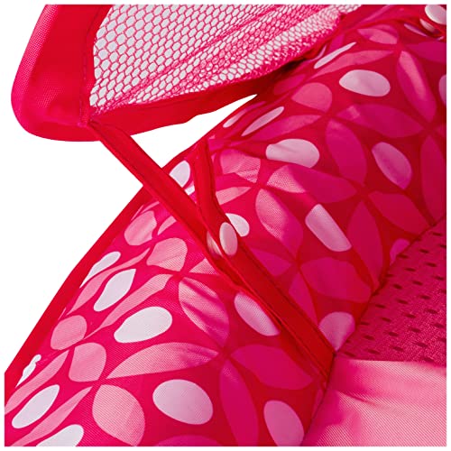 SwimWays Infant Baby Spring Float with Adjustable Sun Canopy - Pink Flower
