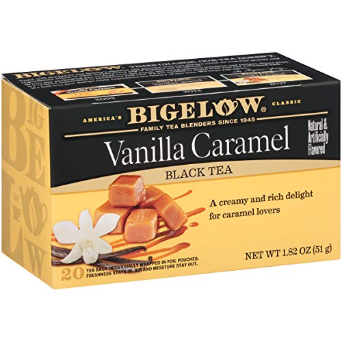 Bigelow Vanilla Caramel Black Tea, Caffeinated, 20 Count (Pack of 6), 120 Total Tea Bags