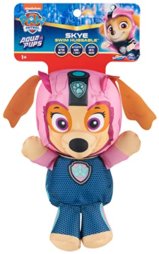 SwimWays Paw Patrol AquaPups Skye Swim Huggable, Paw Patrol Toys, Bath Toys and Beach Toys, Floating Water Stuffed Animal for Kids Aged 1 and Up