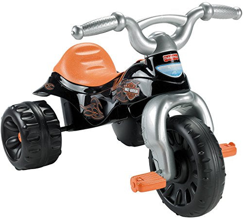 Fisher-Price Harley-Davidson Toddler Tricycle Tough Trike Bike With Handlebar Grips and Storage For Preschool Kids Ages 2+ Years [Amazon Exclusive]