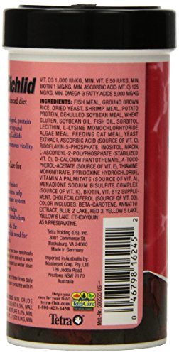 Tetra TetraCichlid Balanced Diet Flakes for Cichlids, 1.58 oz