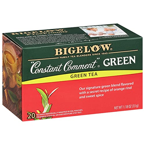 Bigelow Constant Comment Green Tea, Caffeinated, 20 Count (Pack of 6) 120 Total Tea Bags