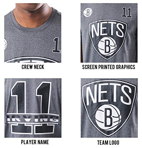 Ultra Game NBA Milwaukee Bucks - Giannis Antetokounmpo Mens Active Tee Shirt, Heather Charcoal, X-Large