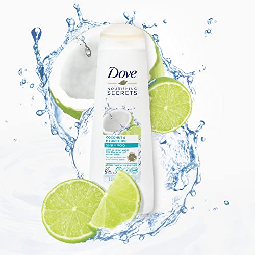 Dove Nourishing Secrets Hydrating Shampoo for Daily Use Coconut and Hydration Dry Hair Shampoo With Refreshing Lime Scent 12 oz, 6 Count