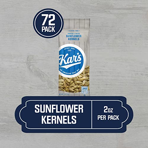 Kar’s Nuts Roasted and Salted Sunflower Kernels, 2 oz Individual Packs – Bulk Pack of 72, Gluten-Free Snacks