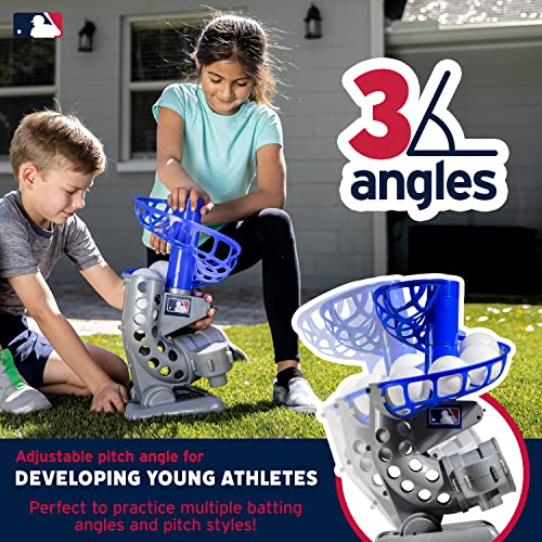 Franklin Sports MLB Kids Electronic Baseball Pitching Machine - Automatic Youth Pitching Machine with (6) Plastic Baseballs Included -Youth Baseball Pitcher for Kids Ages 3+