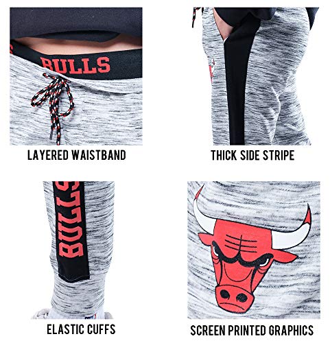 Ultra Game NBA Los Angeles Lakers Womens Active Basic Fleece Jogger Sweatpants, Space Dye Gray, Medium