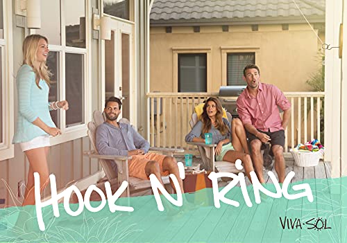 Viva Sol Premium Bamboo Walnut Finish Hook and Ring Target Game for Use Indoors and Outdoors